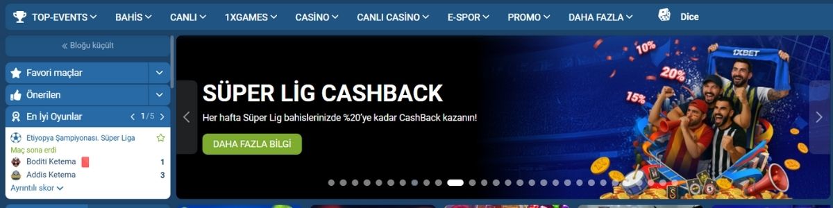 1xbet Ana Sayfa Görsel