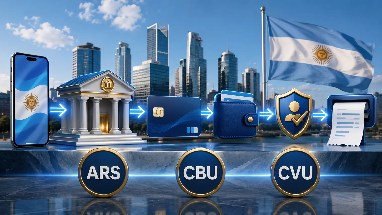 Pagos en pesos argentinos mediante cuentas CBU y CVU