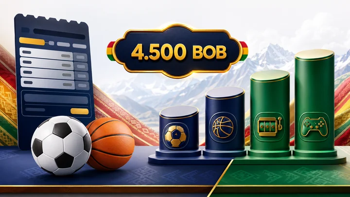 Paquete deportivo de 1xBet Bolivia hasta 4500 BOB