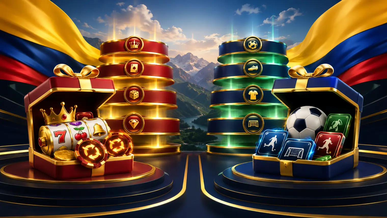 Paquetes de bonos de casino y deporte para Colombia con valores en COP