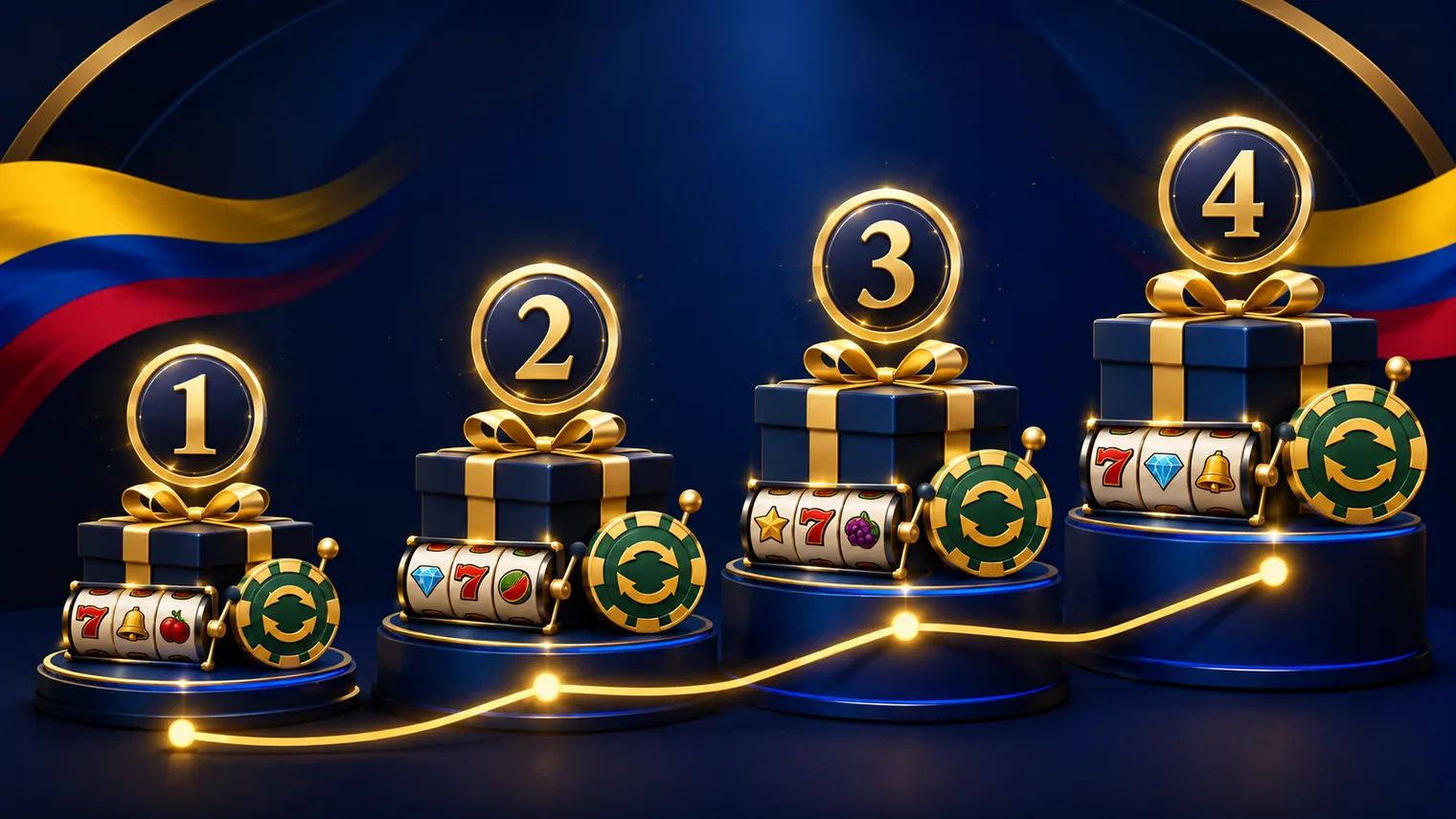 Cuatro depósitos del bono de casino en pesos colombianos