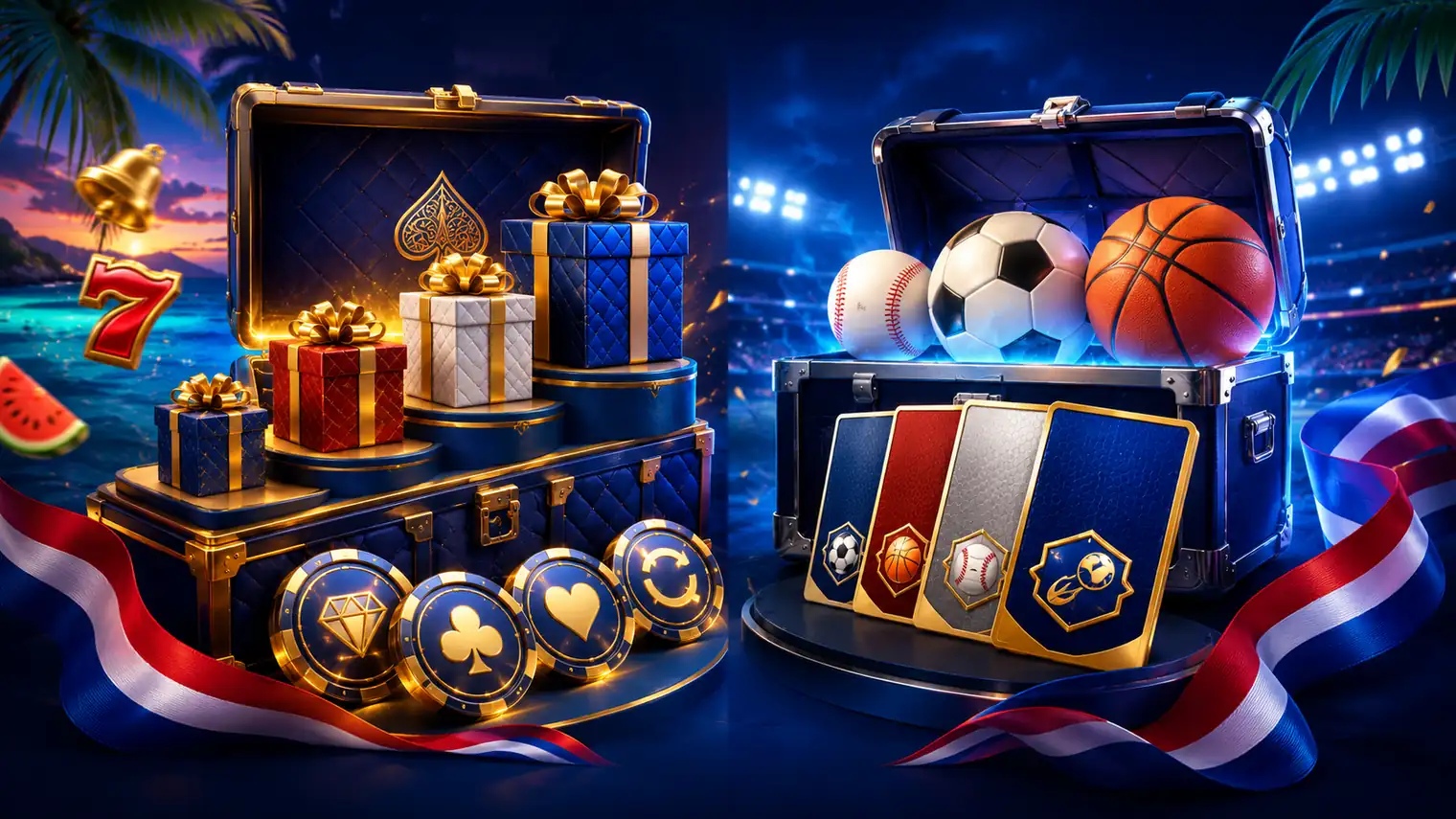 Paquetes de bonos de casino y deporte con valores en pesos dominicanos