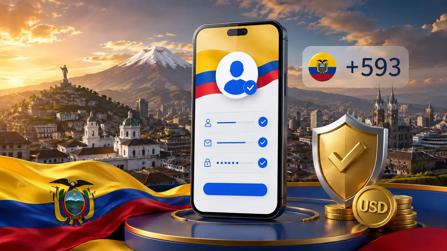 Proceso de registro en 1xBet Ecuador con telefono y moneda USD