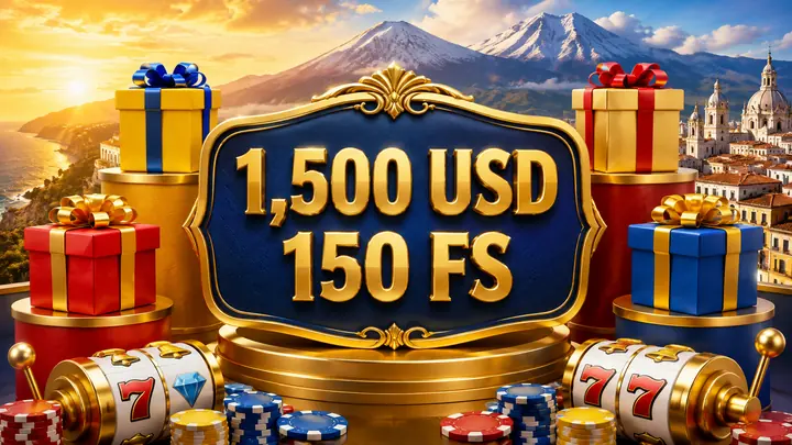 Bono de casino de hasta 1500 USD y 150 free spins