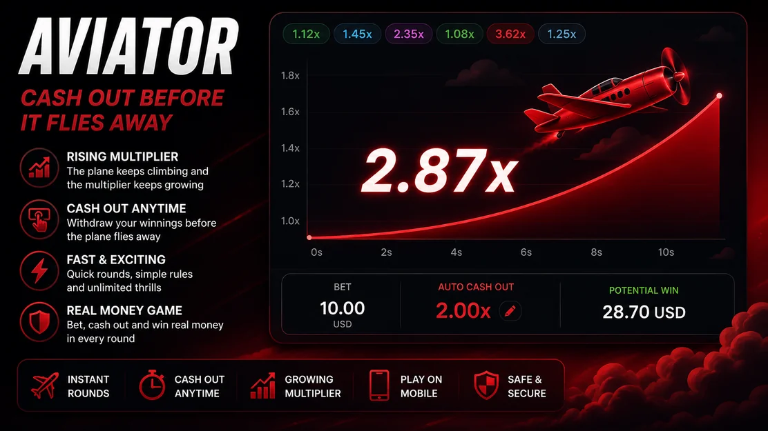 Aviator game banner