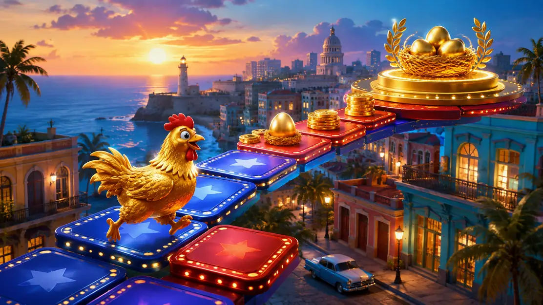 1x Chicken Road con gallina camino de casillas y cobro