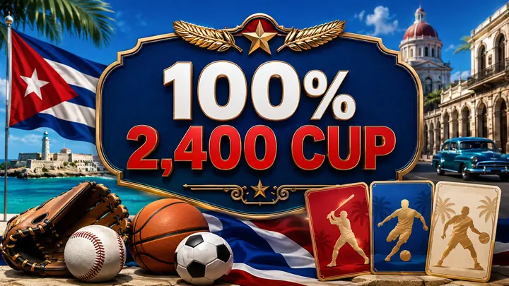 Bono deportivo 100 por ciento hasta 2400 CUP