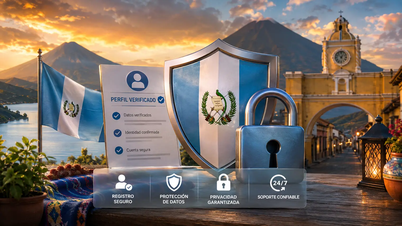 Proteccion de cuenta y verificacion para usuarios de Guatemala