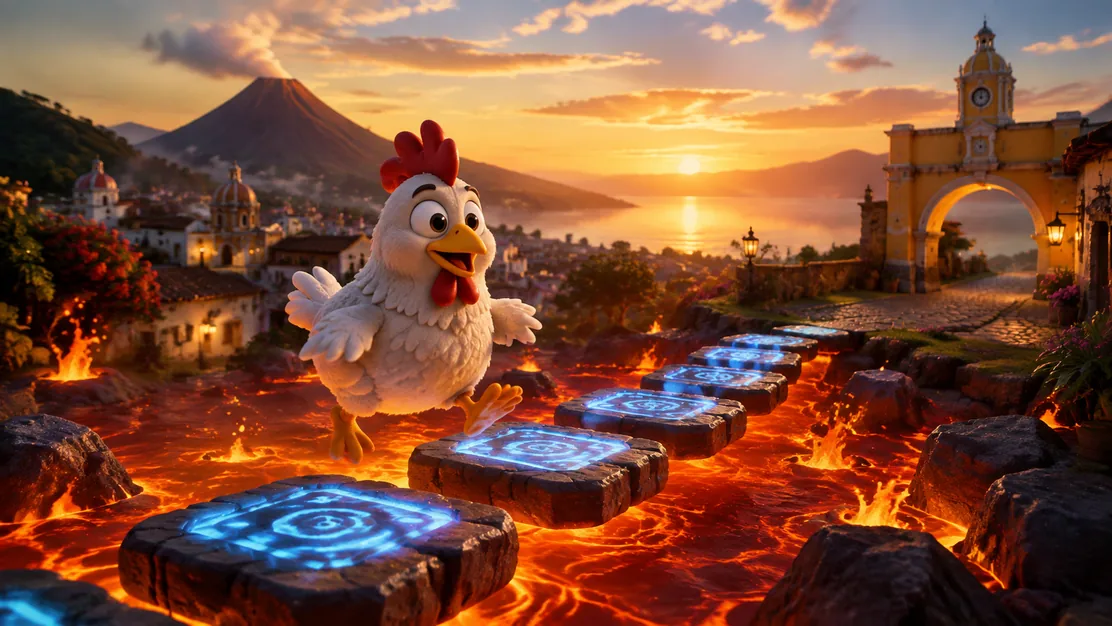 Chicken Road con carretera y etapas de riesgo