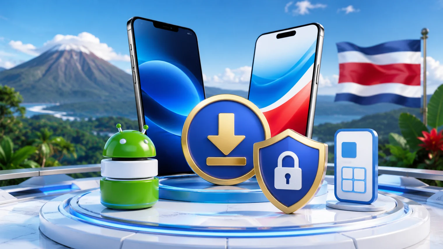 Aplicacion movil para Android e iOS con descarga segura