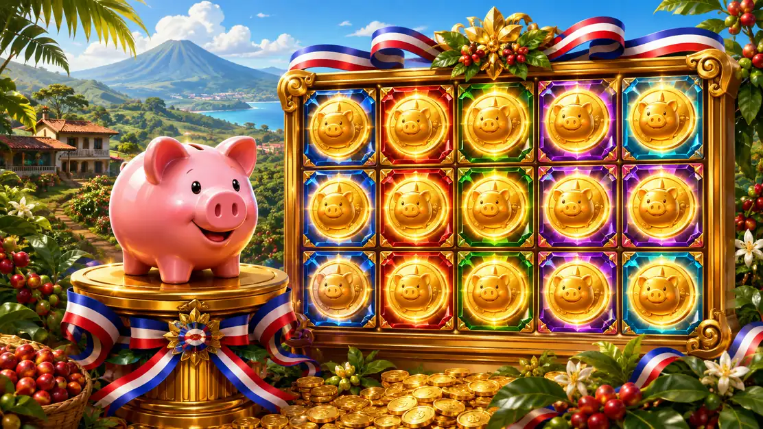 Piggy Cash Hold and Win con cerdito monedas y simbolos bloqueados