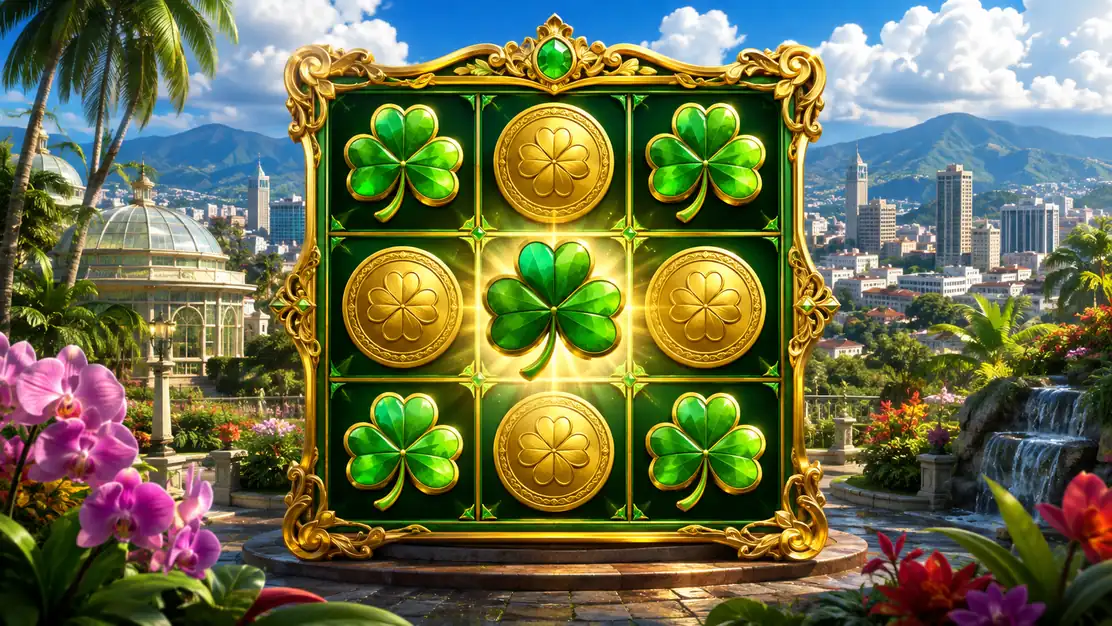 Clover Coins 3x3 Hit the Cash con treboles y monedas
