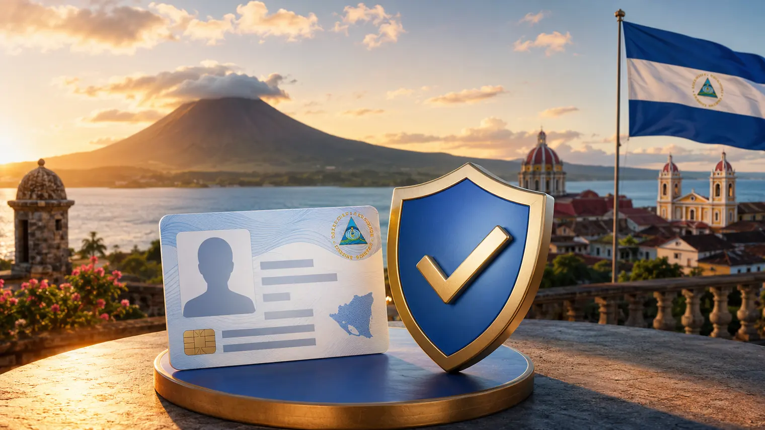 Verificacion de identidad con cedula escudo y marca de aprobacion