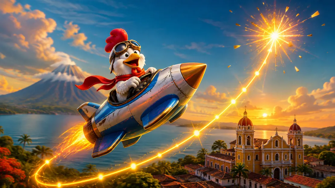 Chicken Crash con multiplicador ascendente y boton de cobro