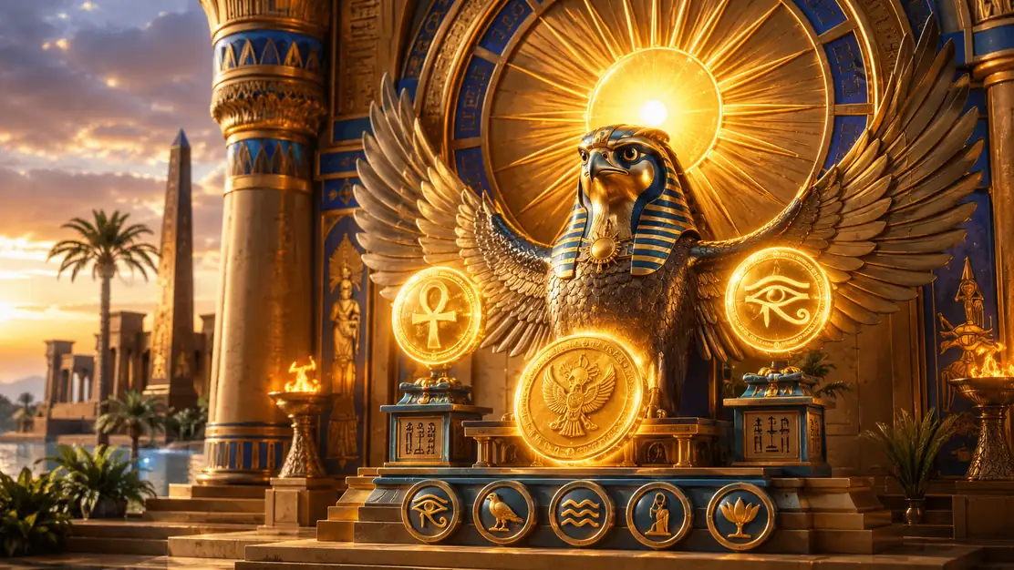 Coins of Ra Hold and Win con templo egipcio y monedas