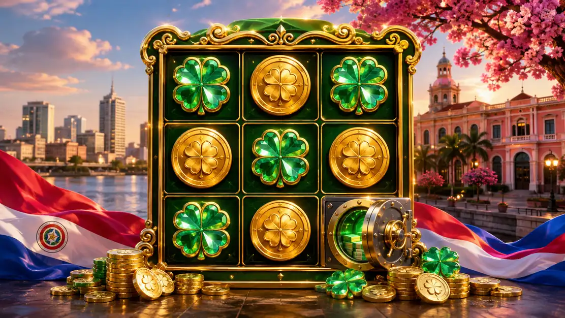 Clover Coins 3x3 Hit the Cash con treboles y monedas