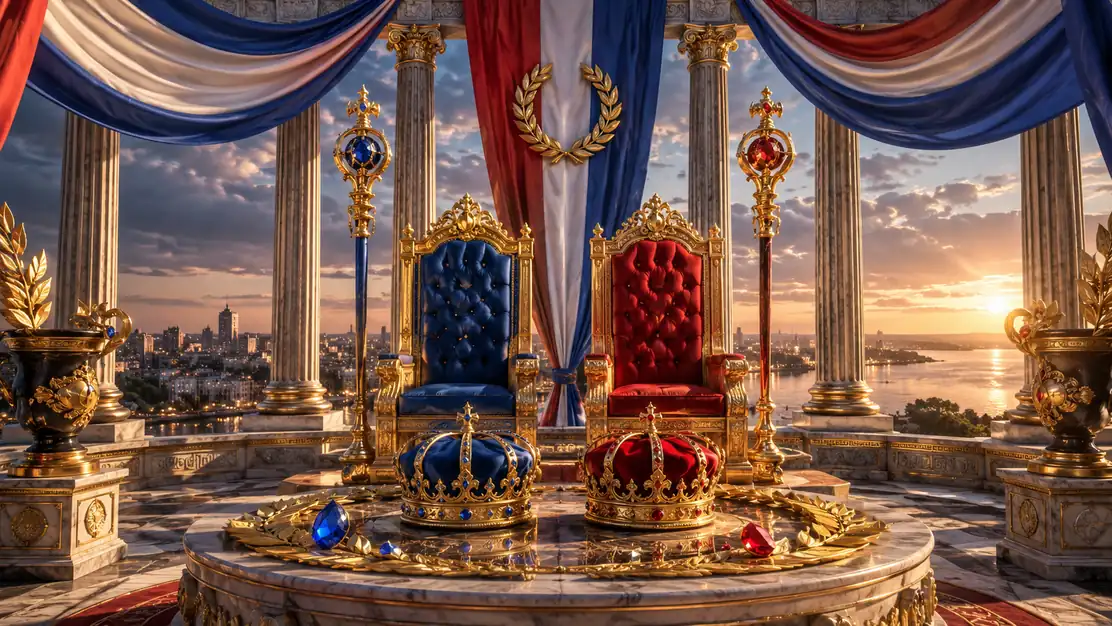 Royalty of Olympus con palacio coronas y gemas