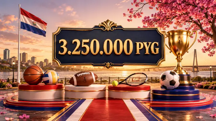 Bono deportivo hasta 3250000 PYG para Paraguay