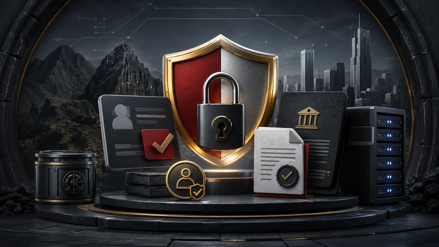 Escudo digital candado y verificacion de cuenta en Peru