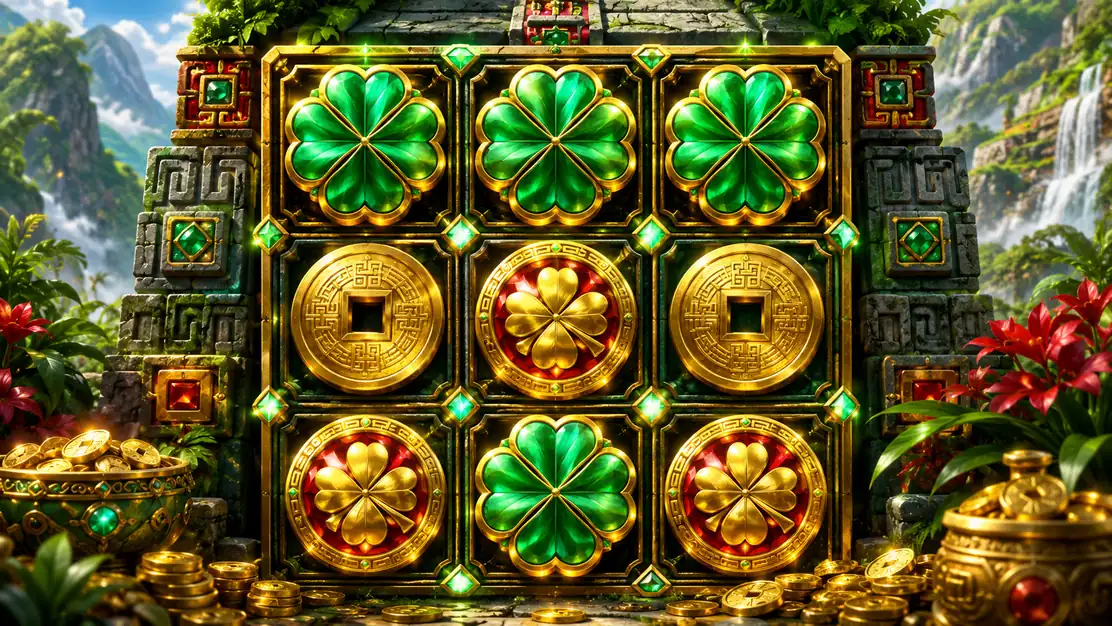Clover Coins 3x3 Hit the Cash con treboles y monedas