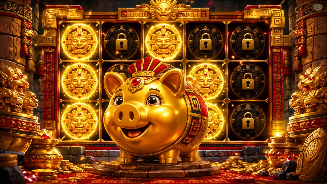Piggy Cash Hold and Win con alcancia dorada y monedas
