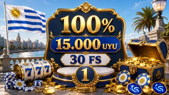 Primer deposito del bono de casino 100 por ciento hasta 15000 UYU y 30 FS